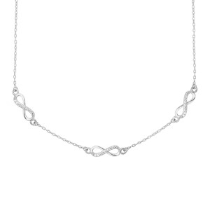 Colier infinit argint cu pietre DiAmanti Z1534N-DIA (Argint 925‰ 2,6 g.)